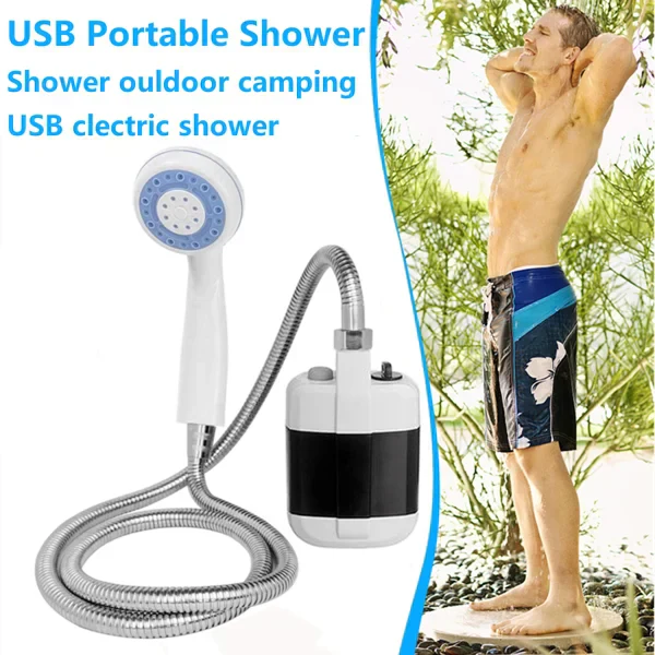 🚿Stay Fresh Outdoors✨Portable Camping Shower with Adjustable Flow – For Easy & Convenient Outdoor Cleaning!